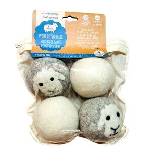 ECO-FRIENDLY ~ 4-100% Wool Dryer Balls from New Zealand